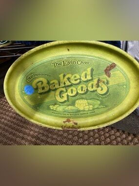 Vintage The Lovin' Oven Baked Goods Decorative Metal Tray